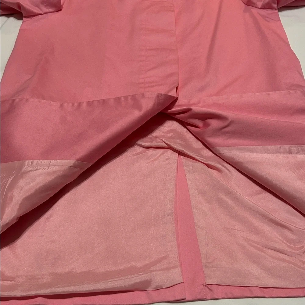 Lilly Pulitzer Pink Collared Trench Coat Cotton L